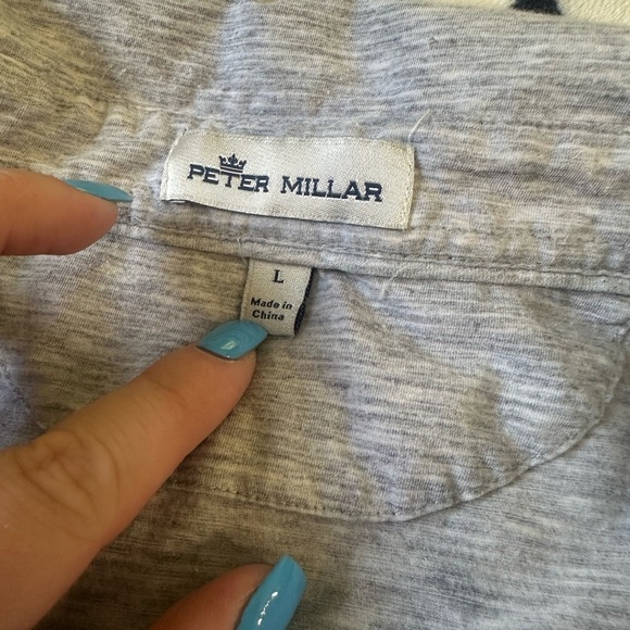 Peter Millar Crown Sport polo shirt size large - Picture 2 of 2